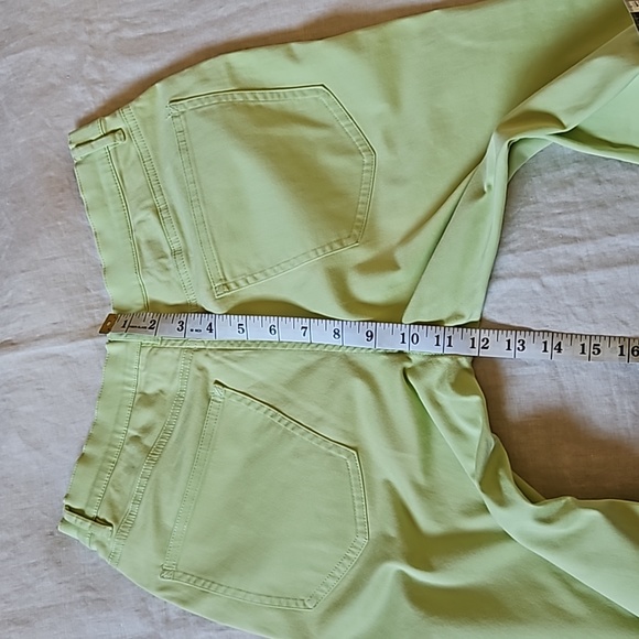 Talbots stretch lime green straight leg pants jeans size 6P - Picture 12 of 15